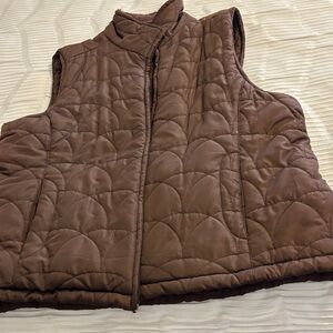 Jane Ashley Brown Quilted Vest